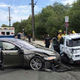 The scene of the accident involving a Tesla vehicle running in autopilot mode in Laguna Beach, California on May 29th, 2018.